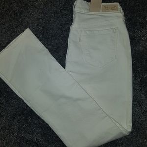 Levi's 505 Straight Leg Mid Rise Jeans White NWT